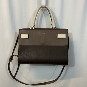 Guess Multicolored Neutrals Color Block Interior Pockets Handbag Shoulder Bag